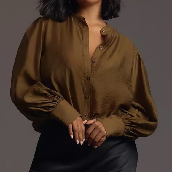 Long-Sleeve Sheer Blouse - Picture 2 of 6